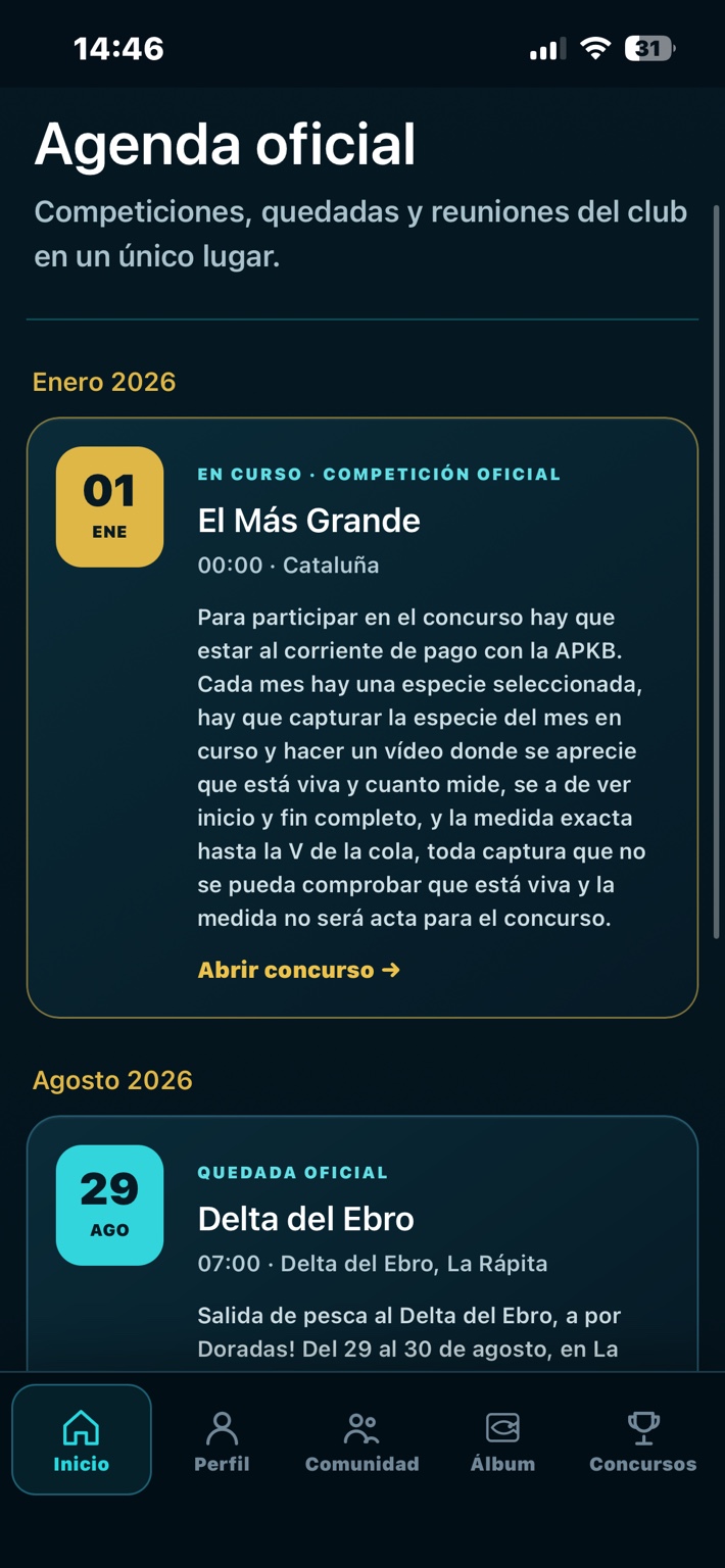 Agenda oficial de AppPesca