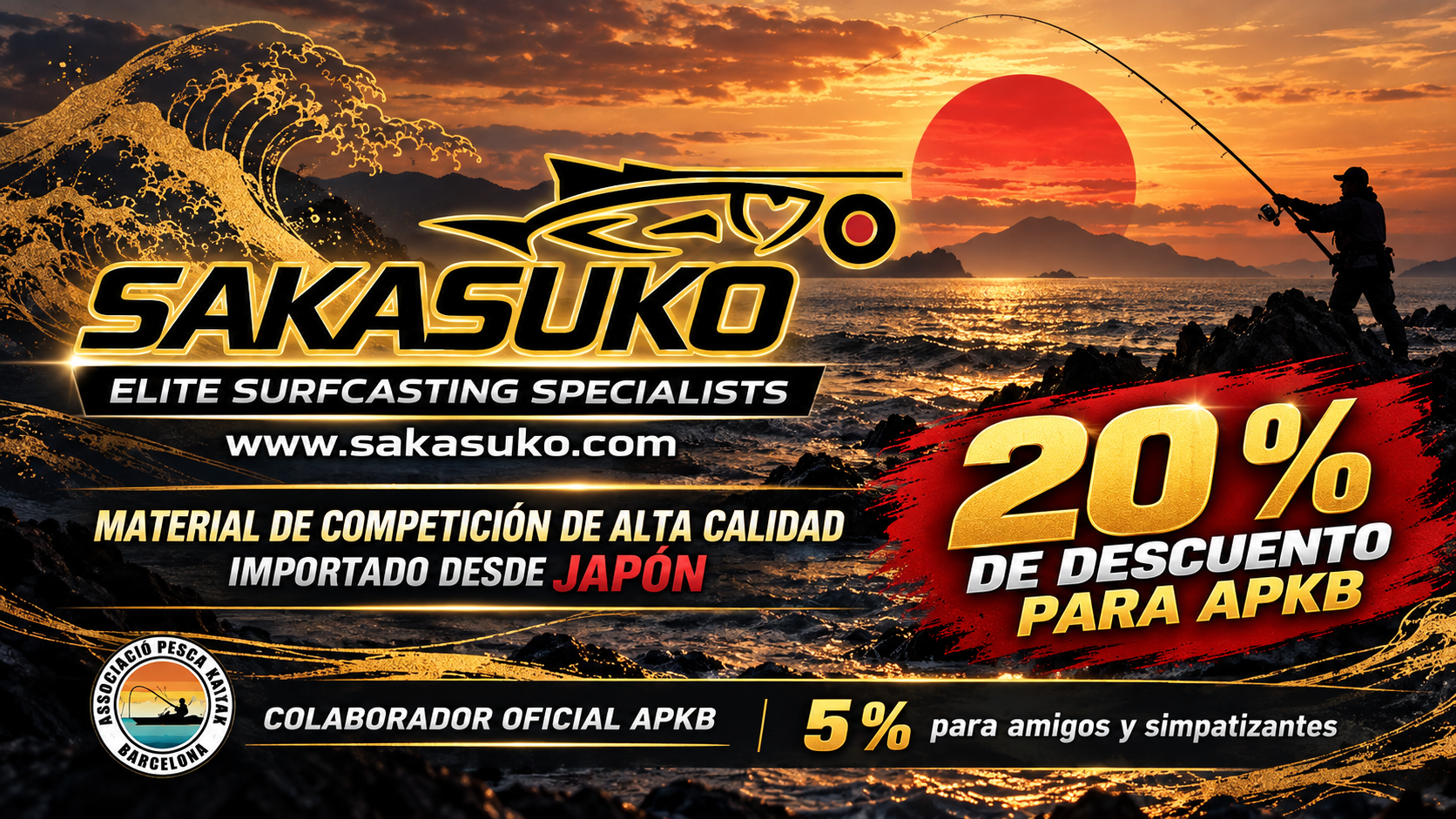 SAKASUKO, material de pesca de competición importado desde Japón y nuevo colaborador oficial de APKB