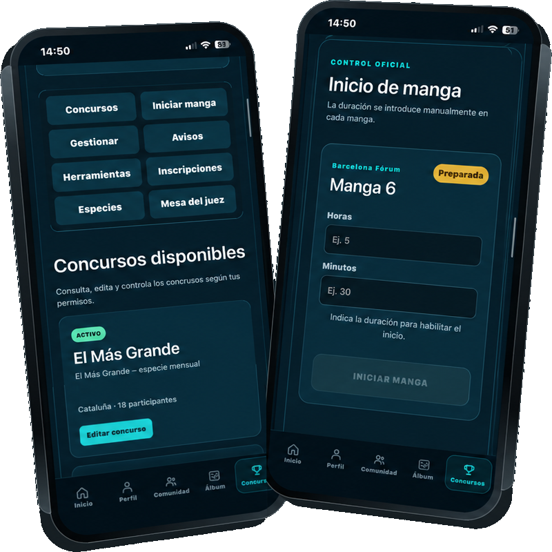 Gestión de concursos e inicio oficial de manga en Club AppPesca
